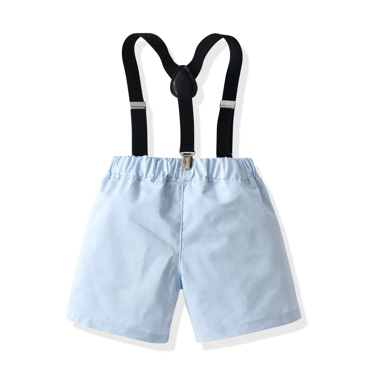 2 Pieces Set Baby Kid Boys Dressy Striped Bow Shirts And Shorts Suits Wholesale 220531618