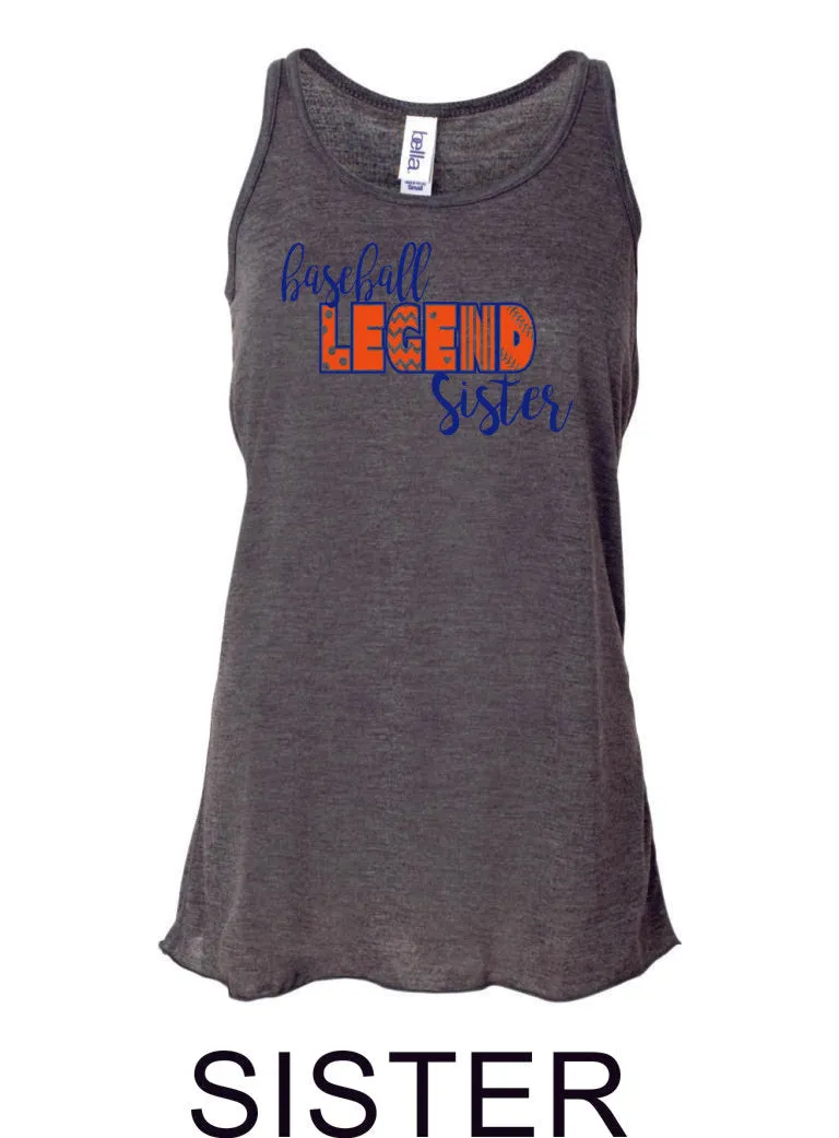 Legend Baseball Flowy Tanks- Matte- 3 designs